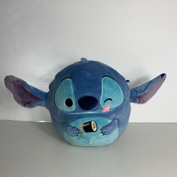 Squishmallows Other - Squishmallows Stitch Disney Movie 8” Eating Sushi Chopsticks Blue Alien